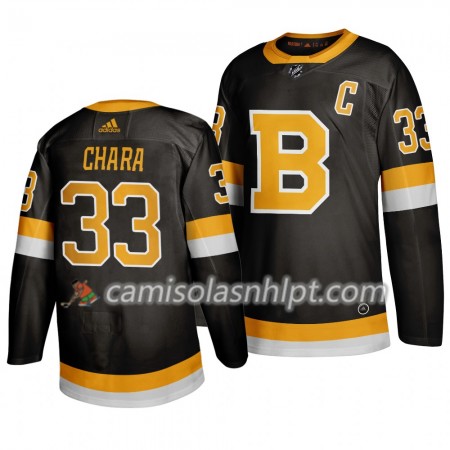 Camisola Boston Bruins Zdeno Chara 33 Adidas 2019-2020 Preto Authentic - Homem